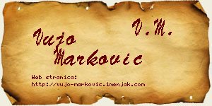 Vujo Marković vizit kartica